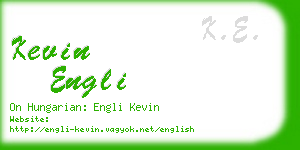 kevin engli business card